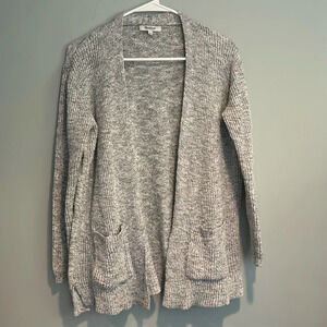 Madewell Women’s Marled Gray Postscript Open Cardigan Size Small
